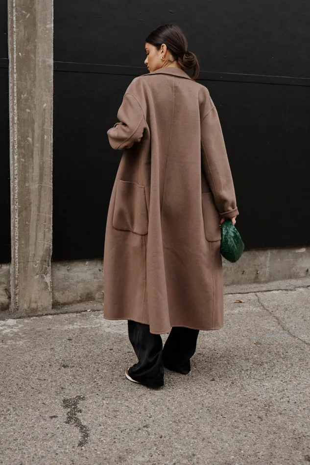 RESA Basics Ryder Coat In Taupe 8211 Women