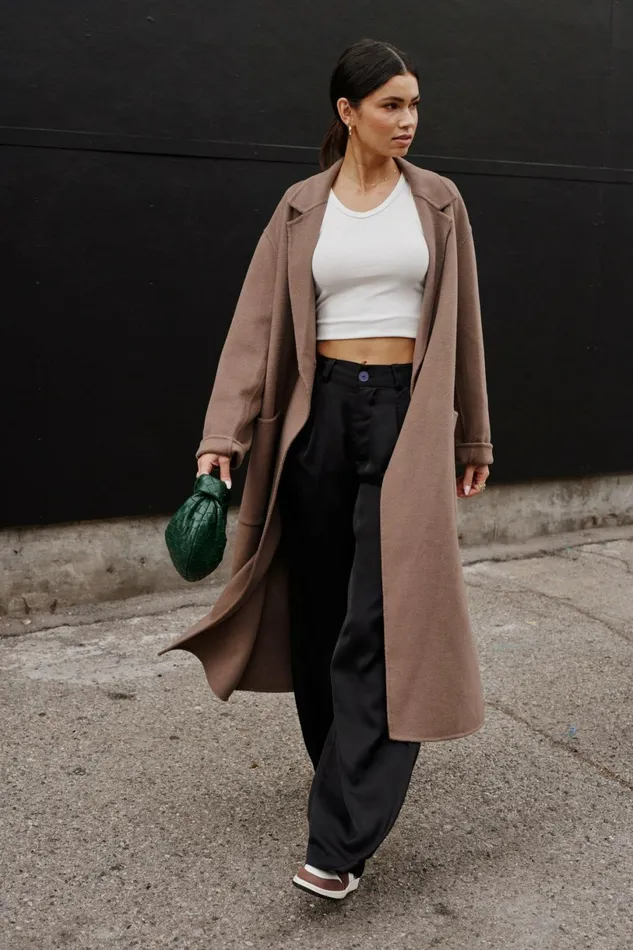 RESA Basics Ryder Coat In Taupe 8211 Women