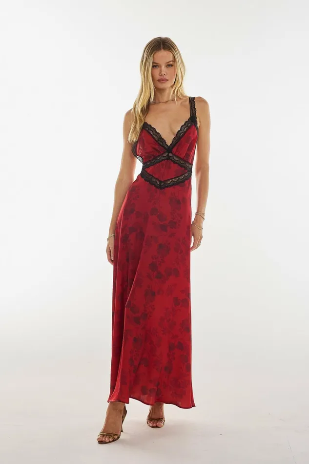 RESA Maxi Dress Selena Dress In Red Currant 8211 Women