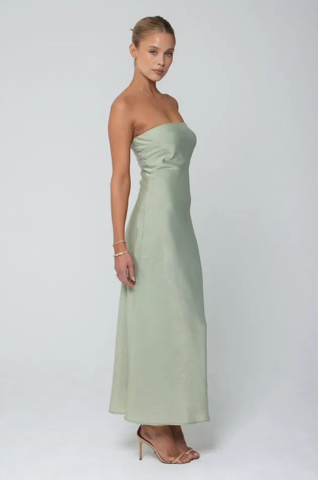 RESA Midi Dress Anna Slip In Sage 8211 Women