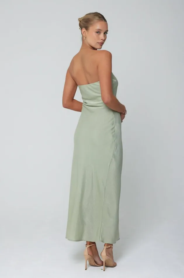 RESA Midi Dress Anna Slip In Sage 8211 Women