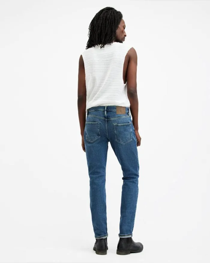 Rex Slim Fit Stretch Denim Jeans Dirty Indigo Men AllSaints Jeans