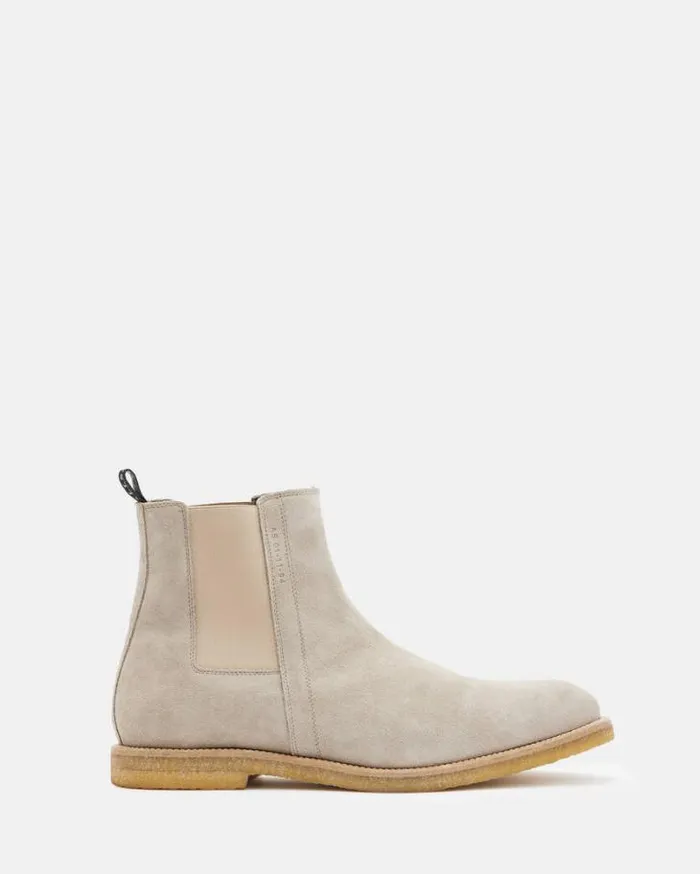 Rhett Suede Chelsea Boots Sand Men AllSaints Shoes and Boots
