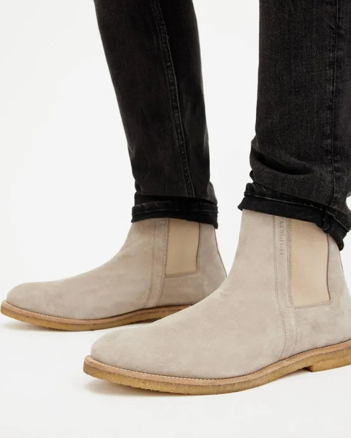 Rhett Suede Chelsea Boots Sand Men AllSaints Shoes and Boots