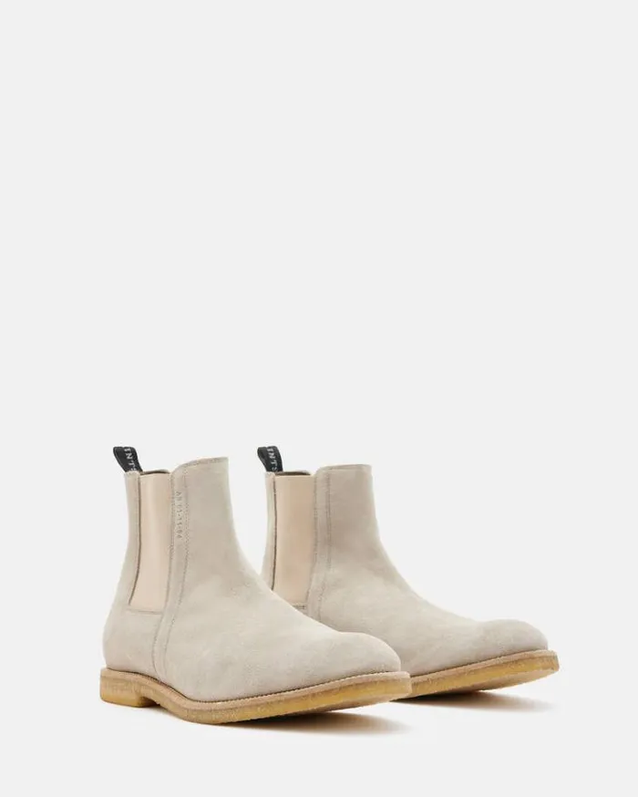 Rhett Suede Chelsea Boots Sand Men AllSaints Shoes and Boots