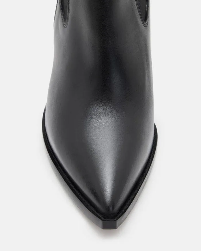 Ria Pointed Leather Boots Black Women AllSaints Shoes and Boots