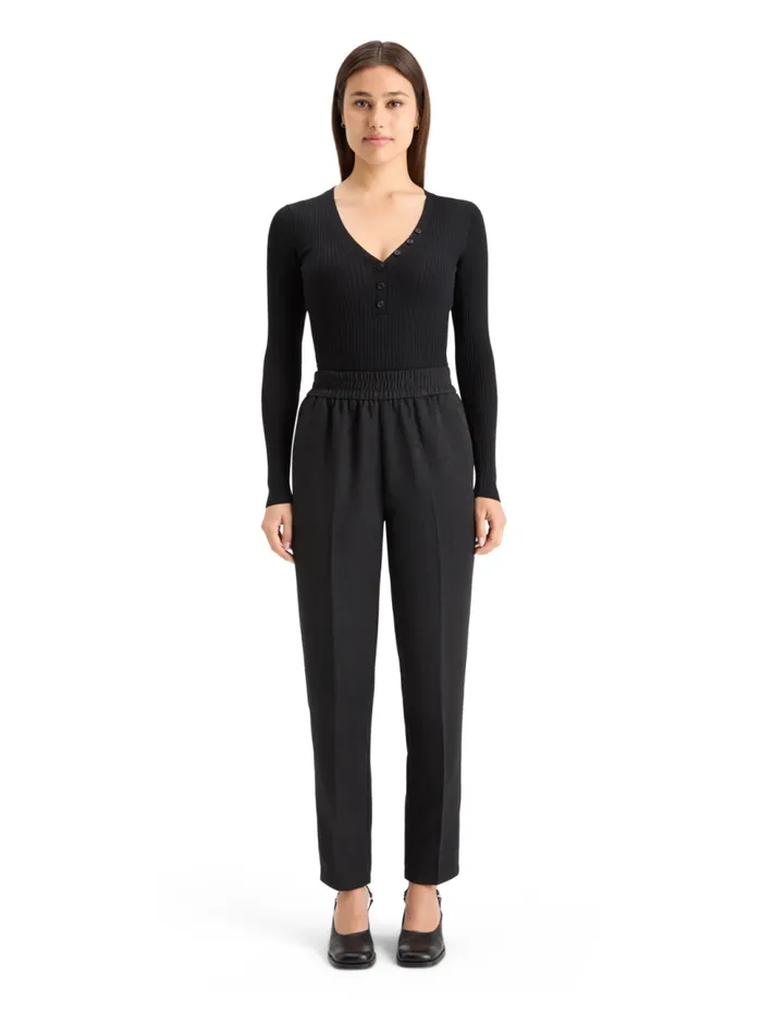 RIBBED FITTED PULLOVER Evening Black Women Scotch and Soda Knitwear