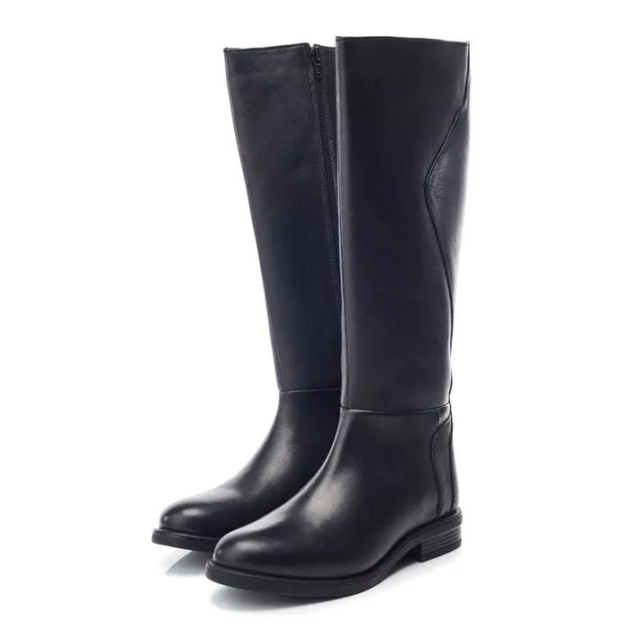 Riding And Flat Boots Women Moda In Pelle Bsoleful BGinny Black Leather