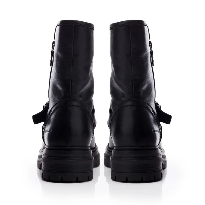 Riding And Flat Boots Women Moda In Pelle Shoon Sh Infell Black Leather