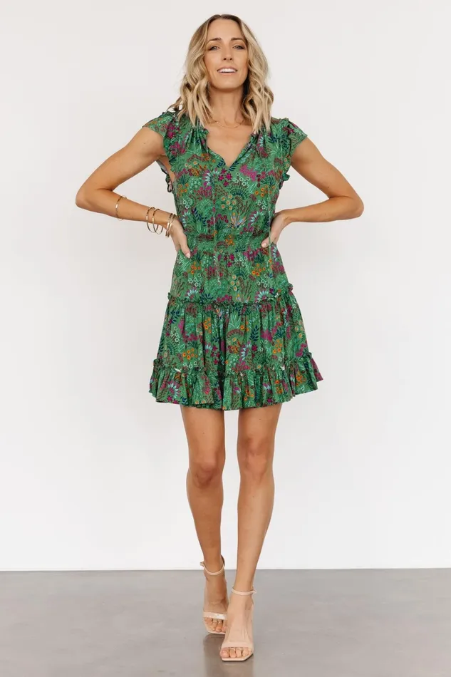 Rio Short Dress Green Multi Women Baltic Born Cover Ups