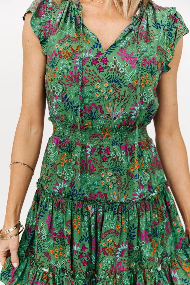 Rio Short Dress Green Multi Women Baltic Born Cover Ups Rio Short Dress Green Multi Women Baltic Born Cover Ups