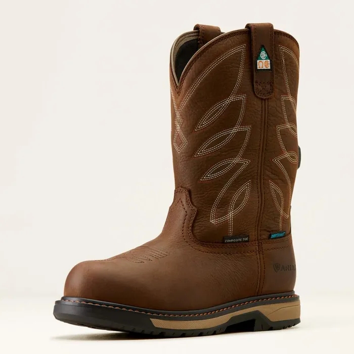 Riveter PullOn BOA CSA Waterproof Composite Toe Work Boot Dark Brown Women Ariat Work Boots and Shoes