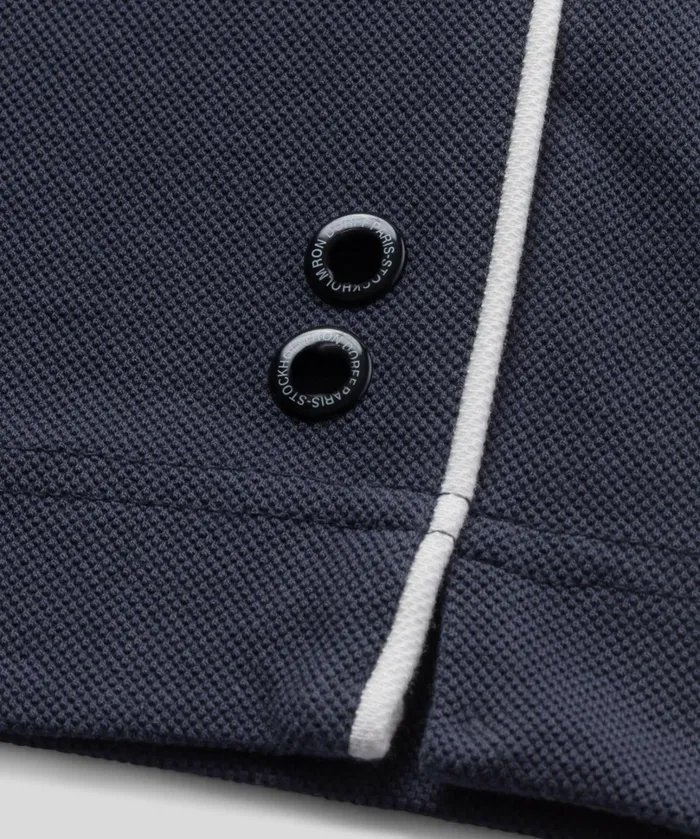 Ron Dorff Cotton Piqu Polo W Piping Lava Grey Men Polo Shirts