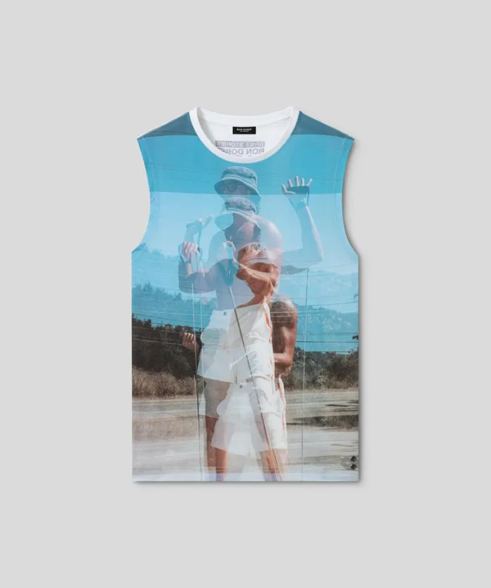 Ron Dorff Sleeveless TShirt BRIEF STORIES Optic White Men TShirts