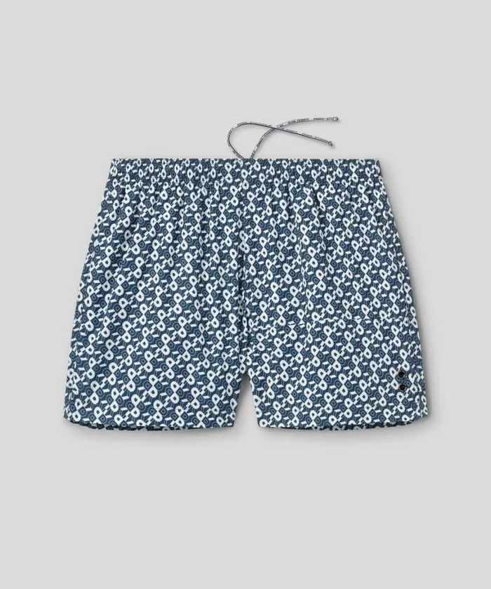 Ron Dorff Swim Shorts RD Pattern Navy Men Swim Shorts