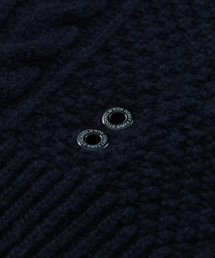 Ron Dorff Wool Cashmere Telemark Sweater Turtle Neck Navy Men Cashmere and Knitwear Tops