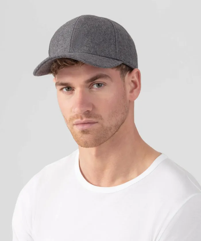 Ron Dorff Wool Coach Cap 034RON DORFF034 Dark Grey Men Coach Caps and Beanies and Scarves