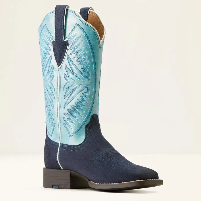 Round Up Ruidoso Western Boot Midnight In Marfa Roughoutcoastal Blue Women Ariat Western Boots Round Up Ruidoso Western Boot Midnight In Marfa Roughoutcoastal Blue Women Ariat Western Boots