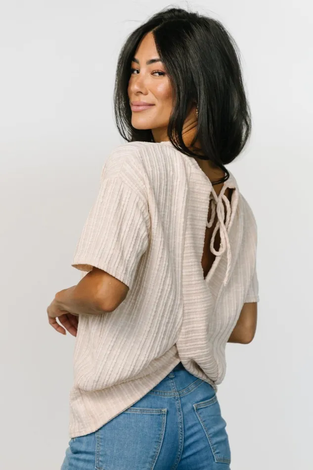 Roxi Open Back Tie Top Natural Women Baltic Born Blouses Shirts Roxi Open Back Tie Top Natural Women Baltic Born Blouses Shirts