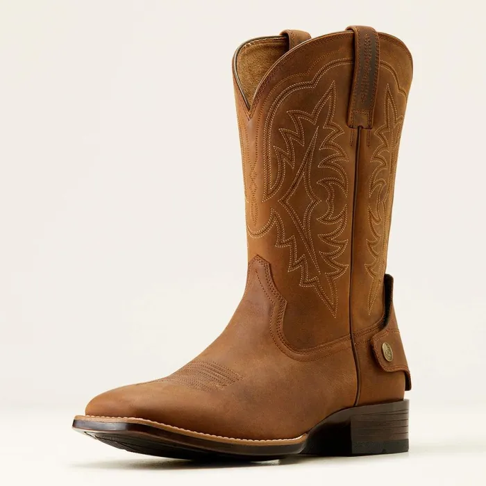 Ryden Ultra EZ Zip Cowboy Boot Distressed Brown Men Ariat Western Boots