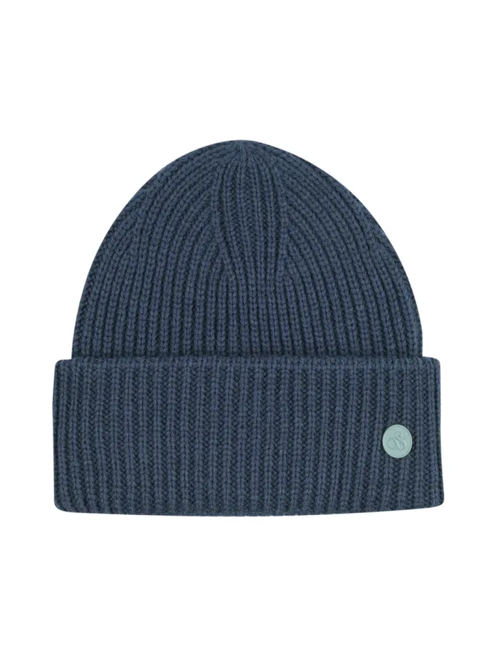 SandS RIVET CUFF BEANIE Navy Men Scotch and Soda Hats Scarves and Gloves