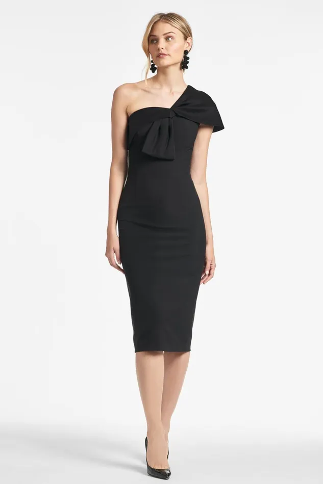 Sandra Dress 8211 Black Women Sachin and Babi One Shoulder