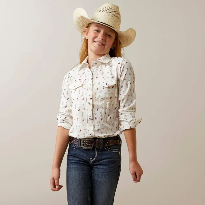 Santa Fe Shirt Multi Kids Ariat Button Down Shirts