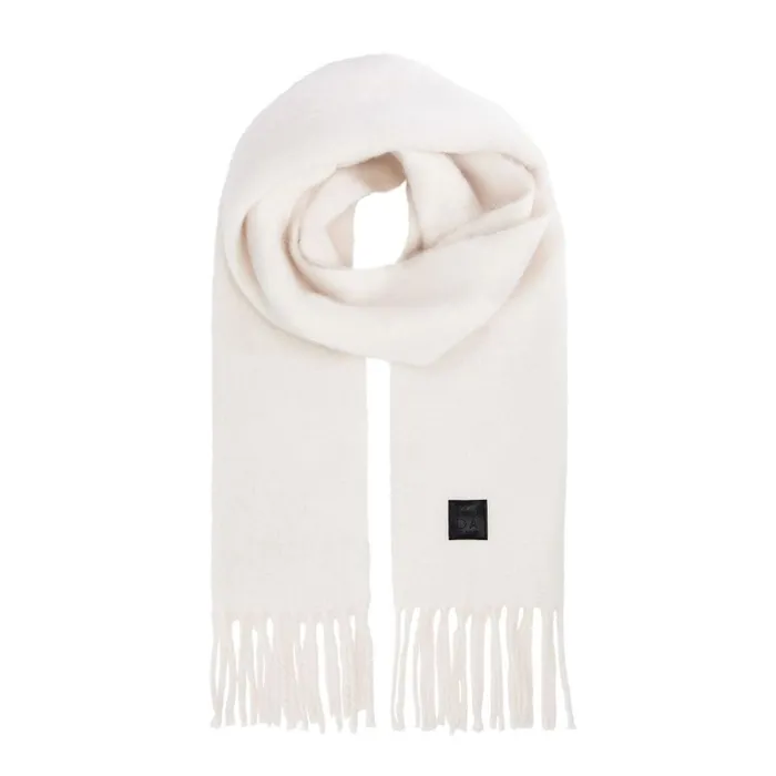 Scarves Women Moda In Pelle Sareyahscarf Cream Textile