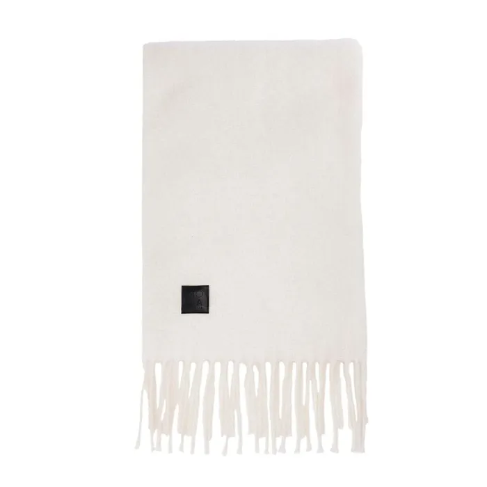 Scarves Women Moda In Pelle Sareyahscarf Cream Textile