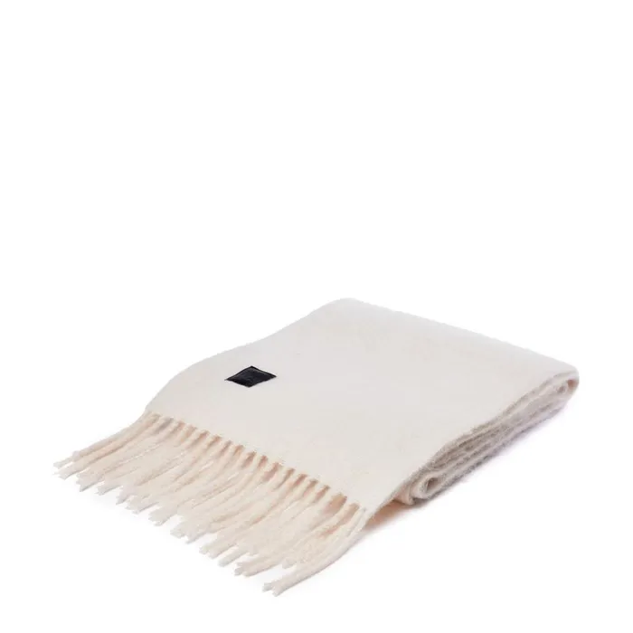 Scarves Women Moda In Pelle Sareyahscarf Cream Textile