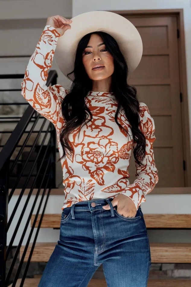 Sebastian Sweater Rust Multi Women Baltic Born Blouses Shirts