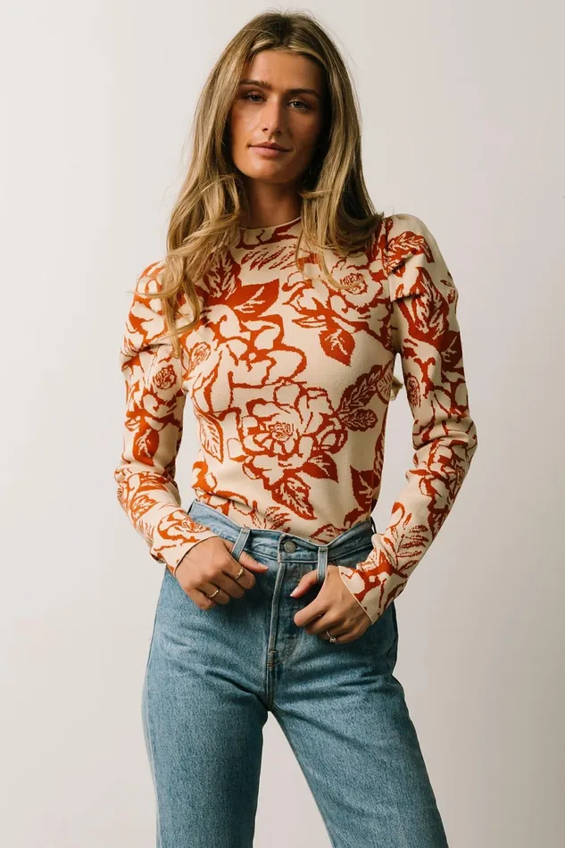 Sebastian Sweater Rust Multi Women Baltic Born Blouses Shirts Sebastian Sweater Rust Multi Women Baltic Born Blouses Shirts