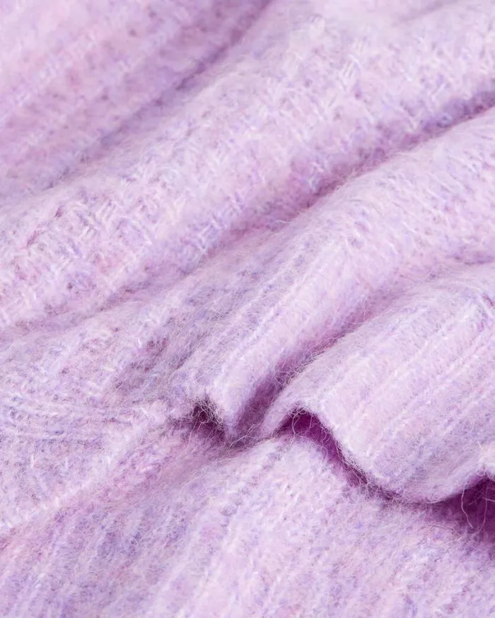 Selena Asymmetric Wool Blend Sweater Lilac Haze Women AllSaints Sweaters