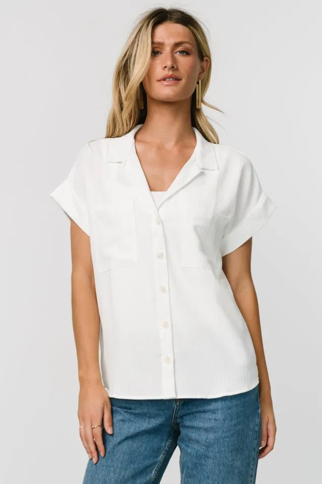 Shaylee Button Up Top Off White Women Baltic Born Blouses Shirts Shaylee Button Up Top Off White Women Baltic Born Blouses Shirts