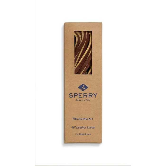 Shoe Care and Laces Women Sperry Lace Kit With Needle Dark Brown