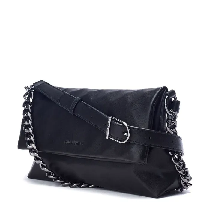 Shoulder Bags Women Moda In Pelle Berlyn Bag Black Porvair