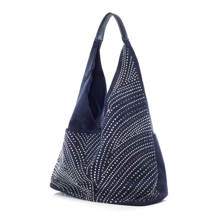 Shoulder Bags Women Moda In Pelle Glamslouchbag Navy Alcantara