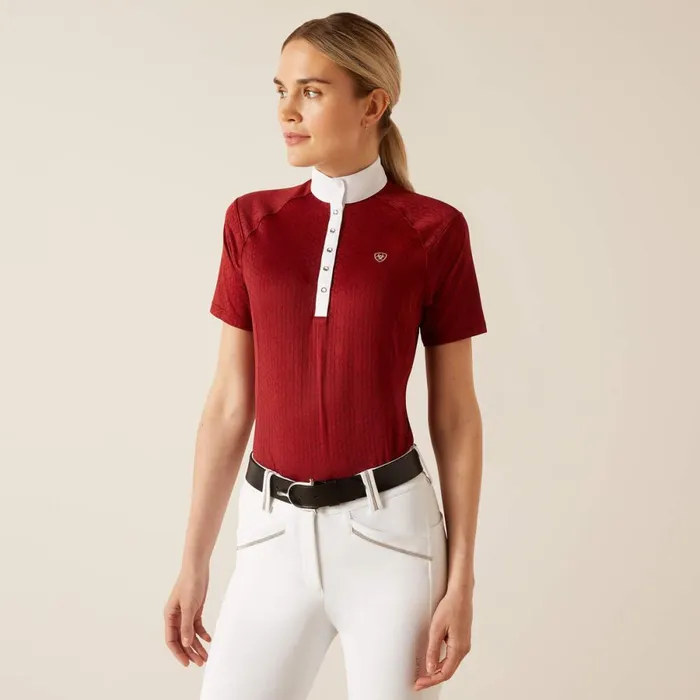 Showstopper 30 Show Shirt Sundried Tomato Women Ariat English Riding
