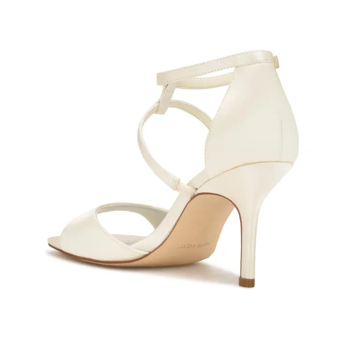 Sighs Heeled Sandals Silver Shimmer Women Nine West Dress Sighs Heeled Sandals Silver Shimmer Women Nine West Dress