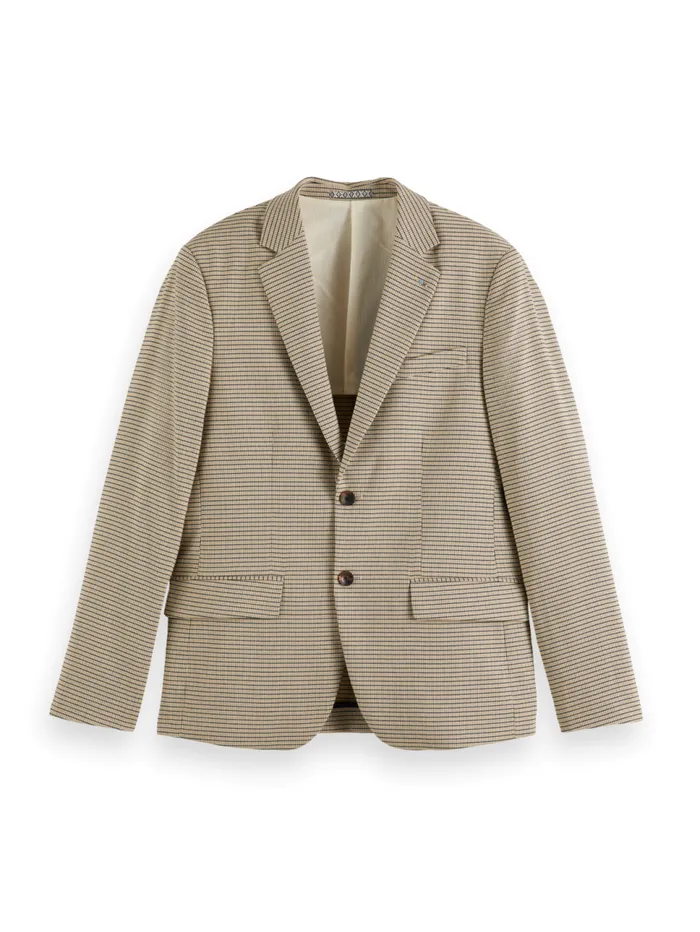 Single Breasted Yarndyed Blazer Antra Offwhite Mini Check Men Scotch and Soda Blazers and Waistcoats Single Breasted Yarndyed Blazer Antra Offwhite Mini Check Men Scotch and Soda Blazers and Waistcoats