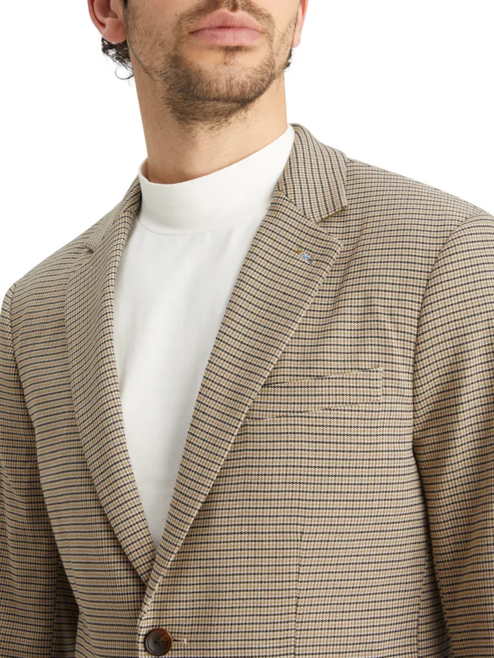 Single Breasted Yarndyed Blazer Antra Offwhite Mini Check Men Scotch and Soda Blazers and Waistcoats Single Breasted Yarndyed Blazer Antra Offwhite Mini Check Men Scotch and Soda Blazers and Waistcoats