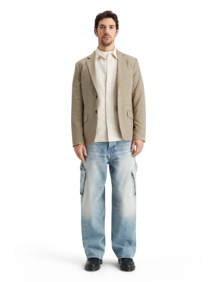 Single Breasted Yarndyed Blazer Antra Offwhite Mini Check Men Scotch and Soda Blazers and Waistcoats Single Breasted Yarndyed Blazer Antra Offwhite Mini Check Men Scotch and Soda Blazers and Waistcoats