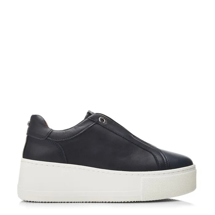 SlipOn Trainers Women Moda In Pelle Auben Navy Leather