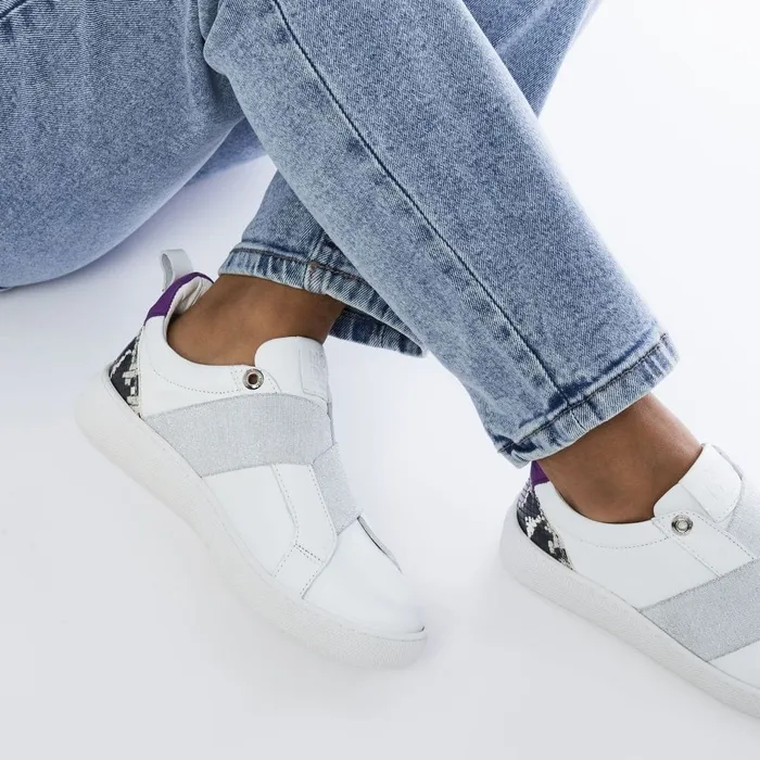 SlipOn Trainers Women Moda In Pelle Brayla White Leather