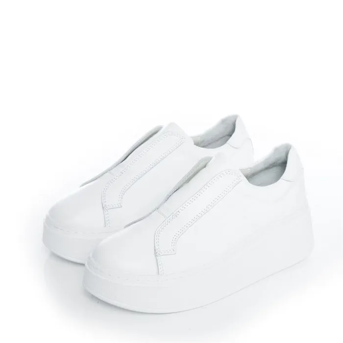 SlipOn Trainers Women Moda In Pelle Bsoleful B Axell White Leather