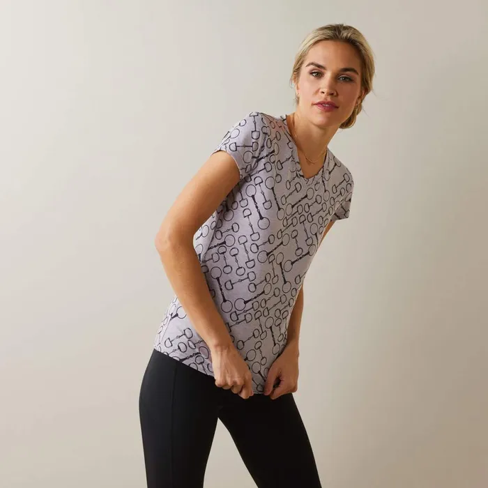 Snaffle TShirt Lavender Heather Women Ariat TShirts and Tops Snaffle TShirt Lavender Heather Women Ariat TShirts and Tops
