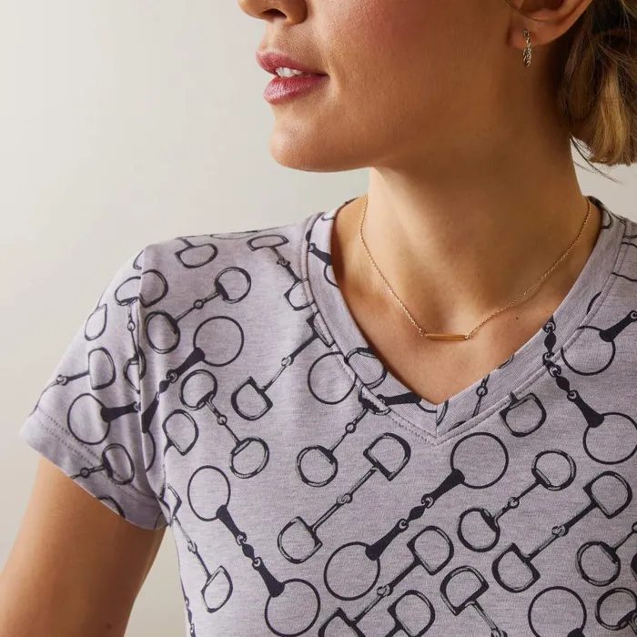Snaffle TShirt Lavender Heather Women Ariat TShirts and Tops Snaffle TShirt Lavender Heather Women Ariat TShirts and Tops
