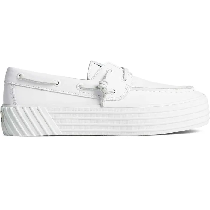Sneakers Women Sperry Bahama 20 Leather Platform Sneaker White
