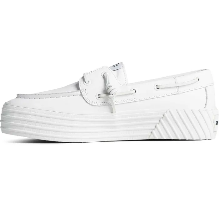 Sneakers Women Sperry Bahama 20 Leather Platform Sneaker White Sneakers Women Sperry Bahama 20 Leather Platform Sneaker White