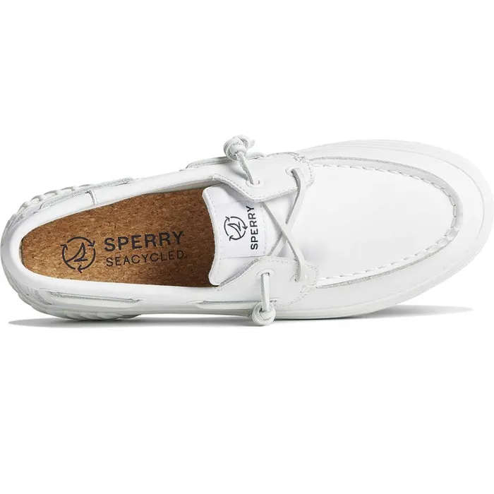 Sneakers Women Sperry Bahama 20 Leather Platform Sneaker White Sneakers Women Sperry Bahama 20 Leather Platform Sneaker White